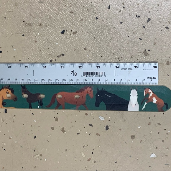 C4 Horse Print Belt - Green - Picture 4 of 4